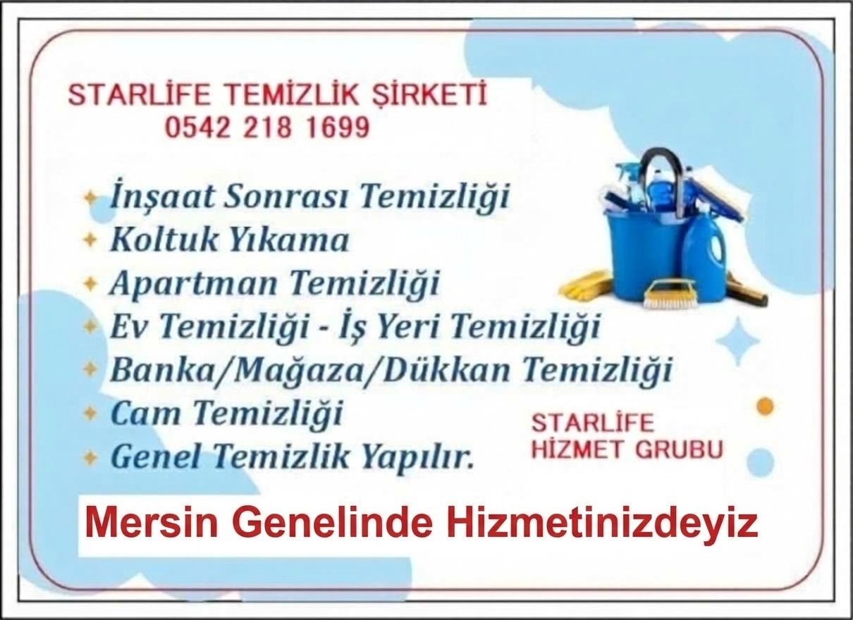 Erdemli Temizlik Şirketi - Starlife Temizlik Erdemli