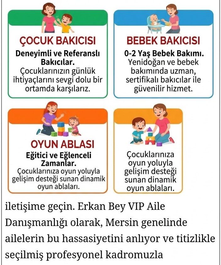 Mersin Çocuk Bakıcı - Mersin Bebek Bakıcısı